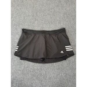 NWT Adidas Climalite Response Skort Womens XL Black Zip Pocket Tennis Golf 6"